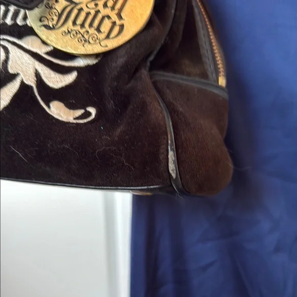 Juicy Couture ROYAL JUICY brown gold bowler bag purse Y2K - Picture 3 of 16